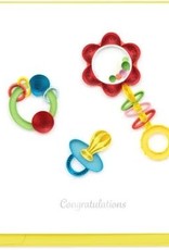 Quilling Card Quilled Baby Rattles Card