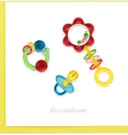 Quilling Card Quilled Baby Rattles Card
