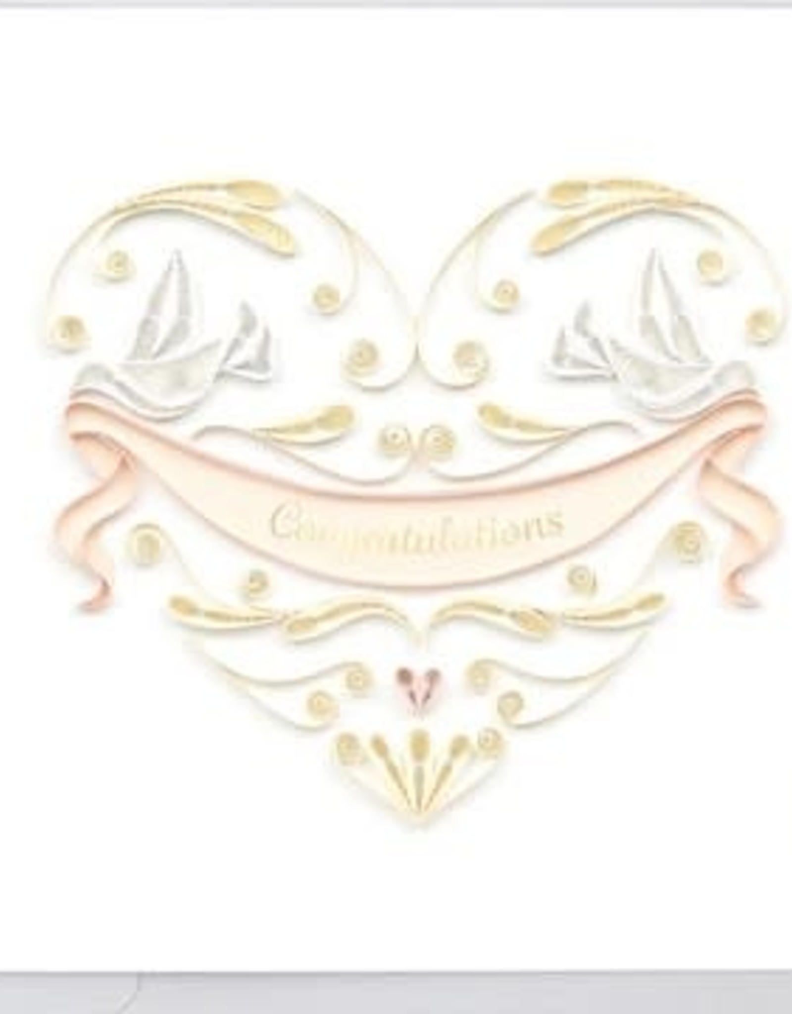 Quilling Card Quilled Wedding Doves Heart Greeting Card