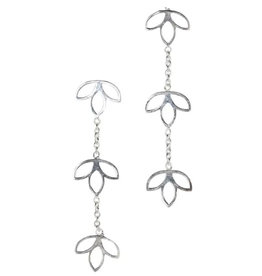 Ten Thousand Villages Lotus Trio Drop Earrings