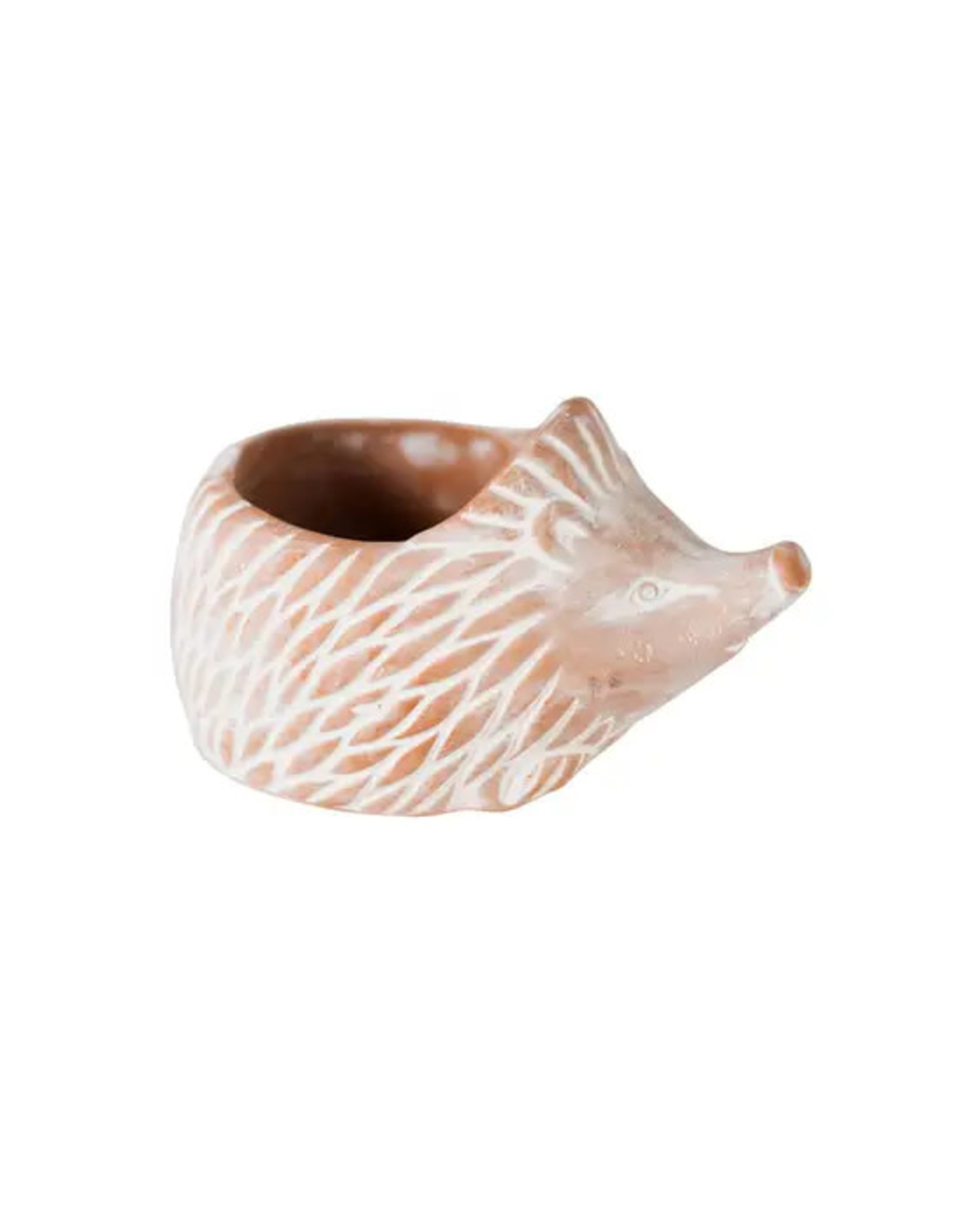 Ten Thousand Villages Hedgehog Terracotta Planter (Small)