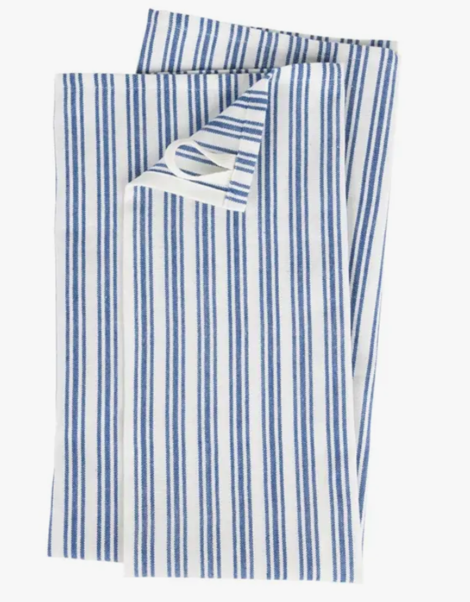 Ten Thousand Villages Small Stripe Blue White Tea Towel