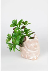 Ten Thousand Villages Petite Crouching Cat Planter