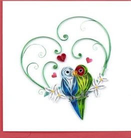 Quilling Card NIQUEA.D Quilled Love Birds Card