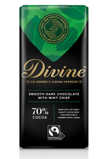 Divine Chocolate 70% Dark Chocolate with Mint Crisp