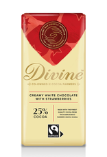 Divine Chocolate White Chocolate with Strawberries