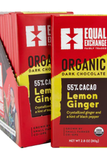 Equal Exchange Organic Dark Chocolate Lemon, Ginger & Black Pepper (55%)