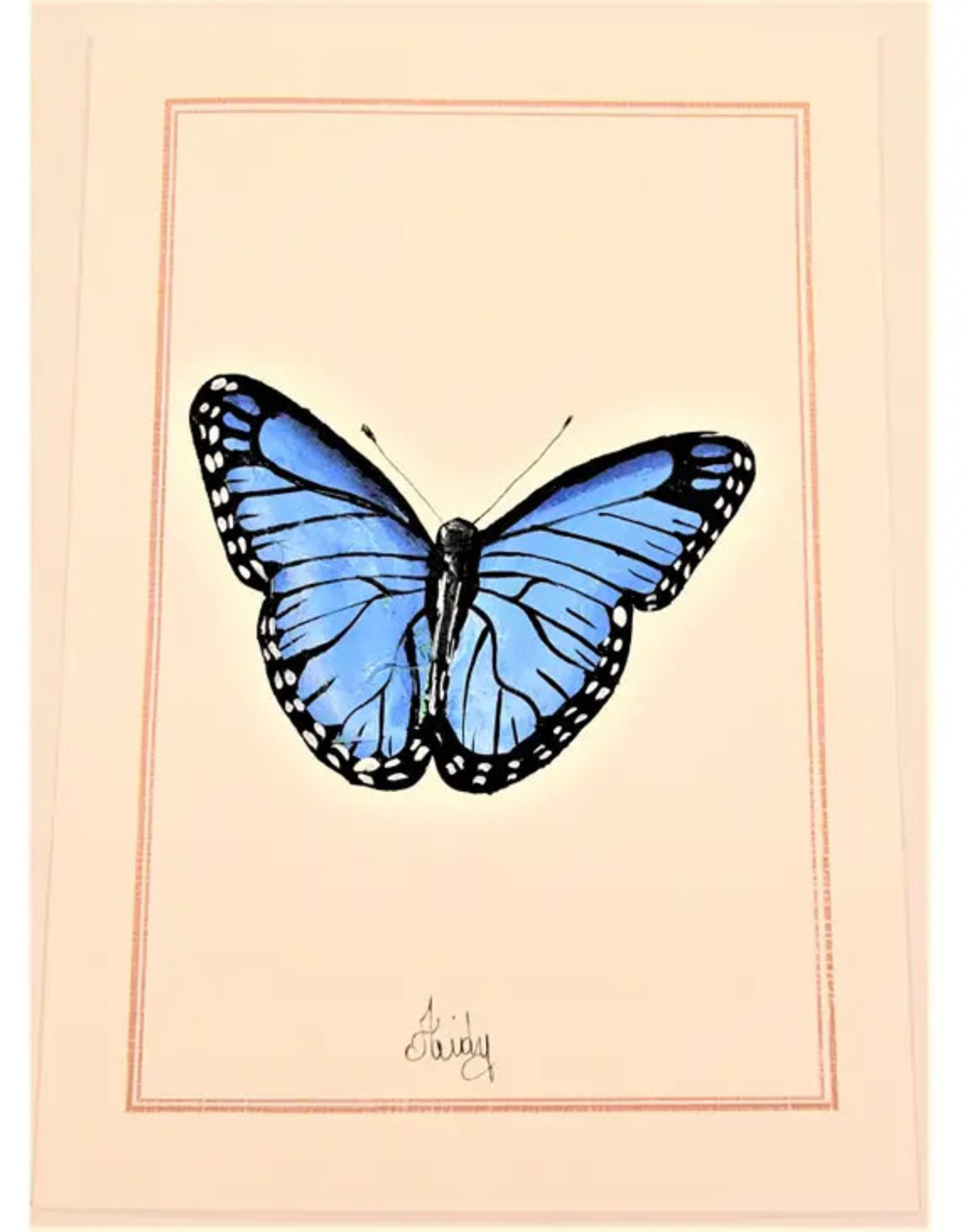 Pampeana Blue Butterfly Greeting Card