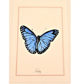 Pampeana Blue Butterfly Greeting Card