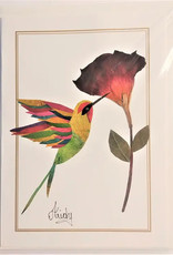 Pampeana Hummingbird and Flower Greeting Card