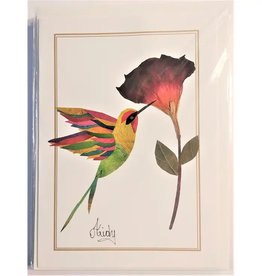 Pampeana Hummingbird and Flower Greeting Card