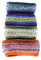 Ganesh Himal Patterned Knit Headband, Fleece Lined