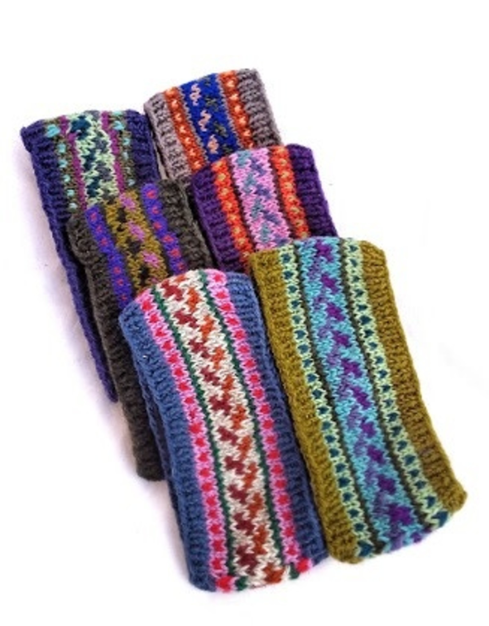 Ganesh Himal Patterned Knit Headband, Fleece Lined