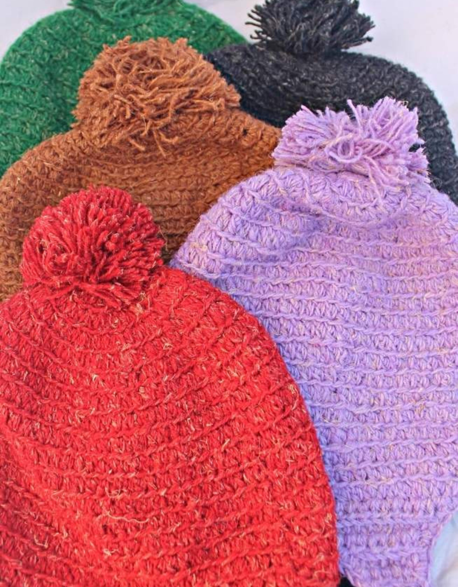 Ganesh Himal Knit Hemp and Wool Earflap Hat