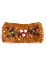 Ganesh Himal Blossom Knit Headband, Fleece Lined