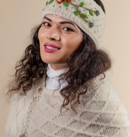 Ganesh Himal Blossom Knit Headband, Fleece Lined