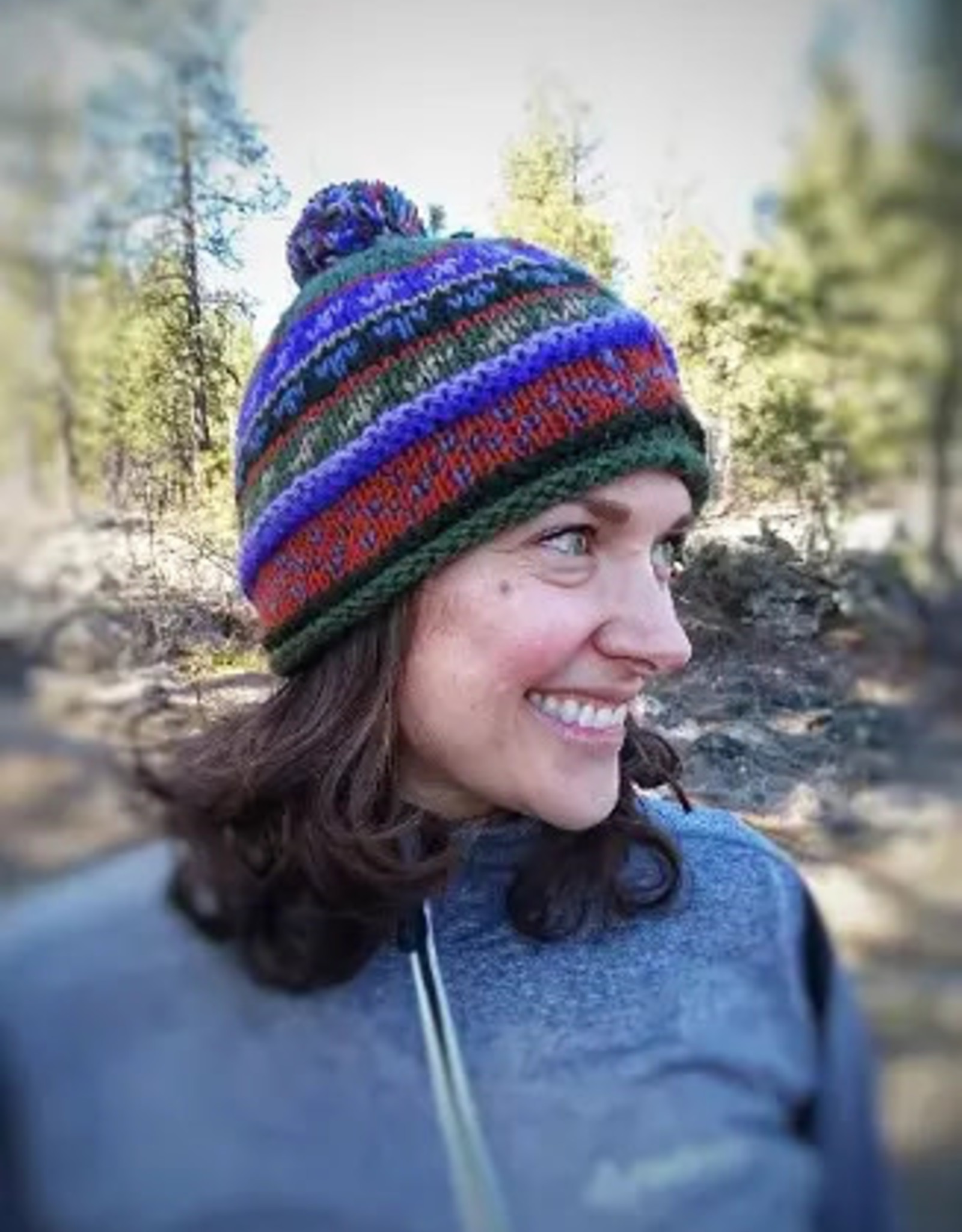 Ganesh Himal Knit Hat with Pom Pom