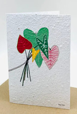 Koru Street Growing Paper Greeting Card - Flower Bunch