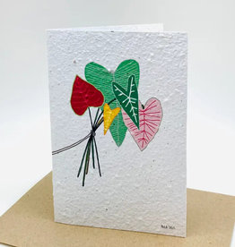 Koru Street Growing Paper Greeting Card - Flower Bunch