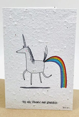 Koru Street Growing Paper Greeting Card - Unicorn