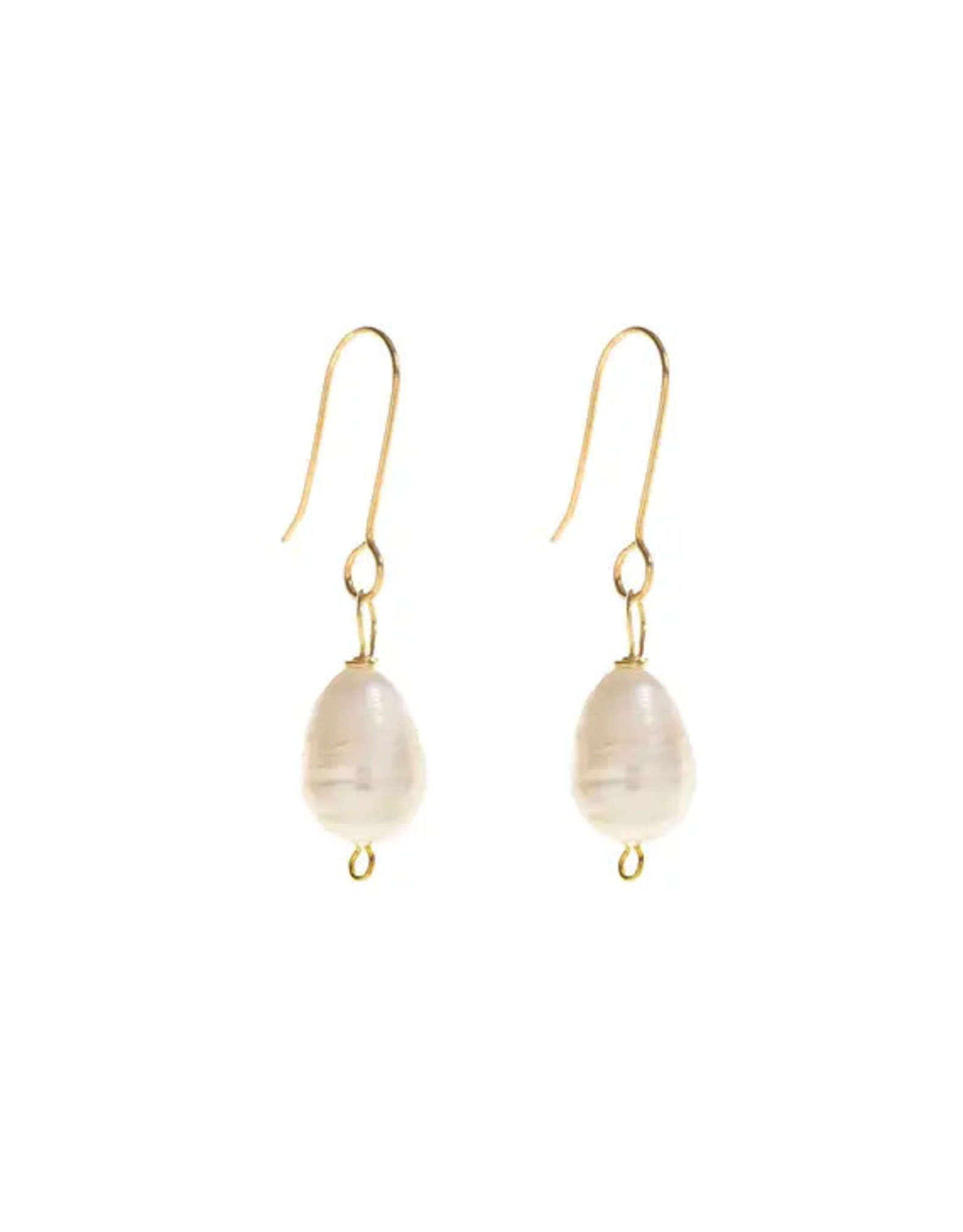 WorldFinds Simple Pearl Drop Earrings