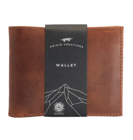 Twin Engine Saddle Brown Leather Bi-Fold Wallet