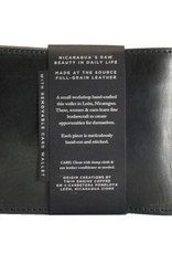 Twin Engine Black Leather Bi-Fold Wallet