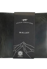 Twin Engine Black Leather Bi-Fold Wallet