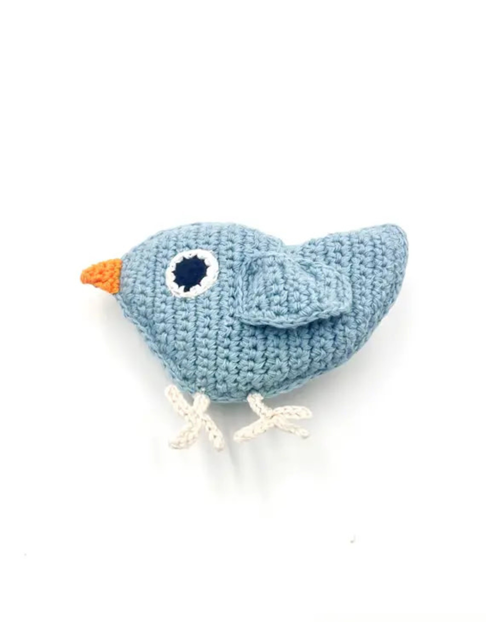 Pebble Blue Little Bird Rattle