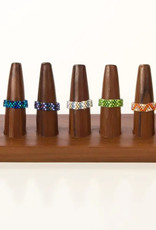 Lucia's Imports Thin Colorful Beaded Ring