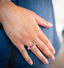Lucia's Imports Thin Colorful Beaded Ring