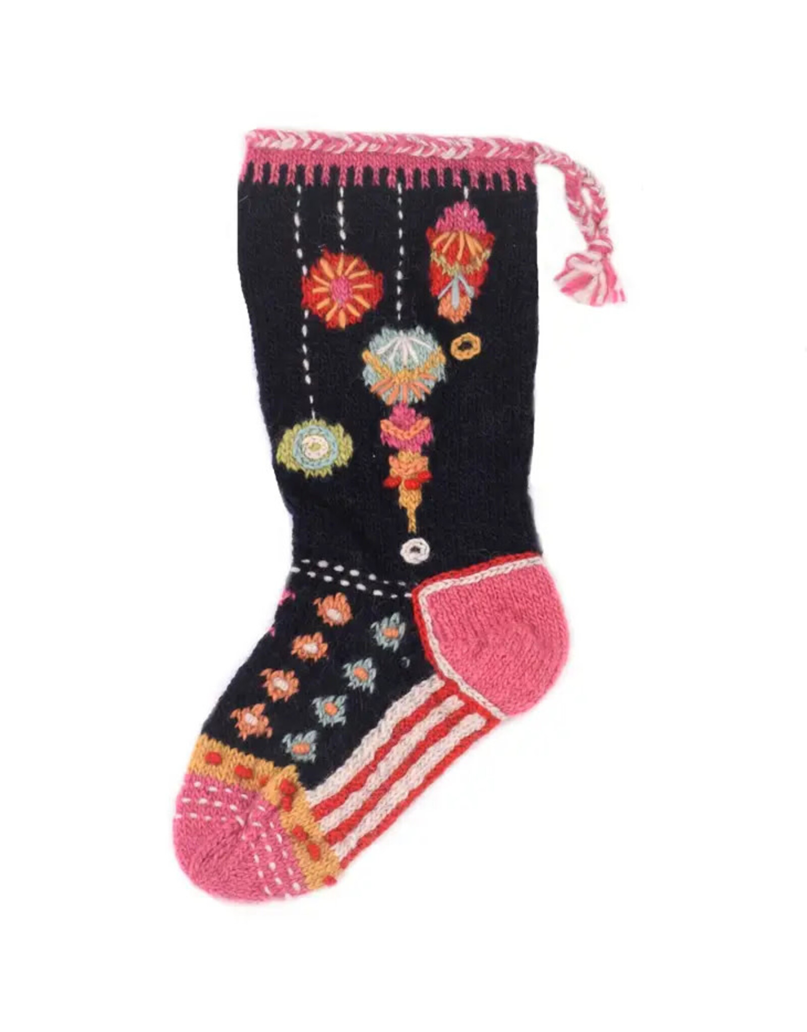 Lost Horizons Pink Ornaments Stocking