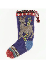 Lost Horizons Purple Rudolph Stocking