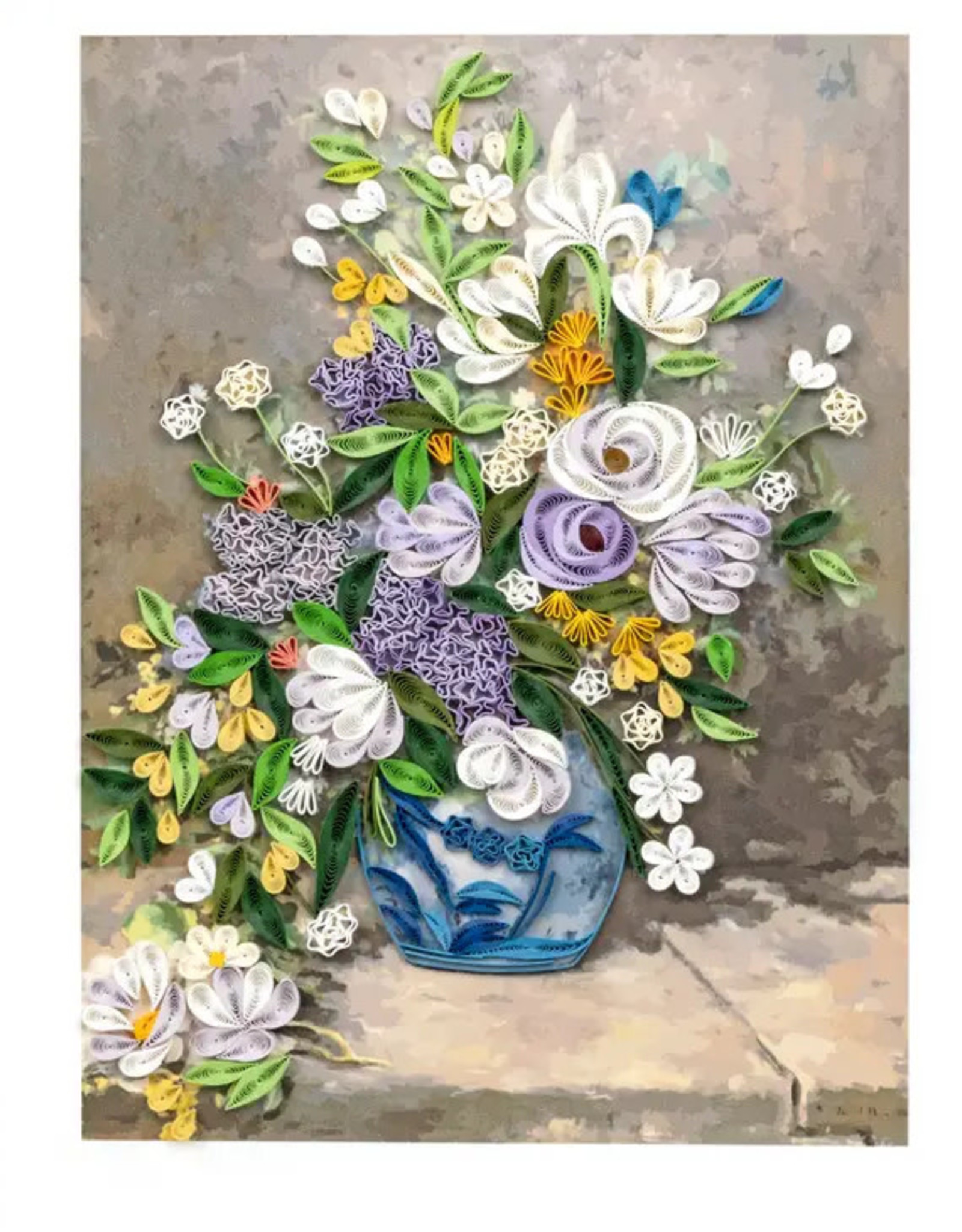 Quilling Card Quilled Spring Bouquet, Renoir - Artist Series