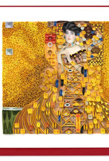 Quilling Card Quilled Lady in Gold, Klimt- Artist Series