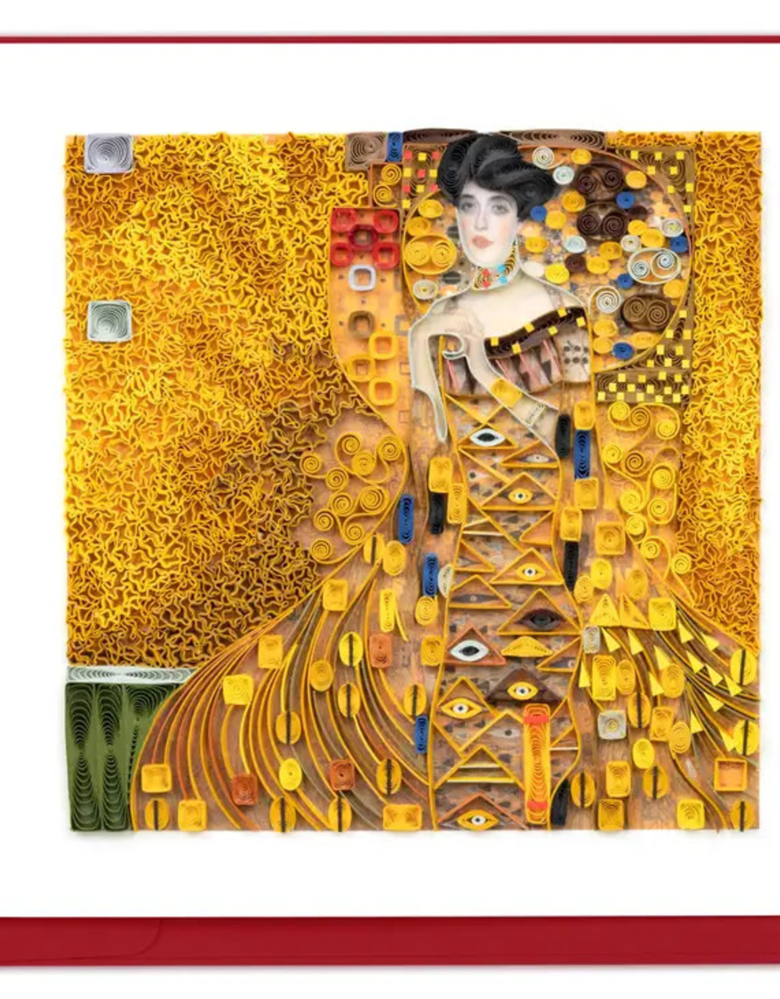 Quilling Card Quilled Lady in Gold, Klimt- Artist Series