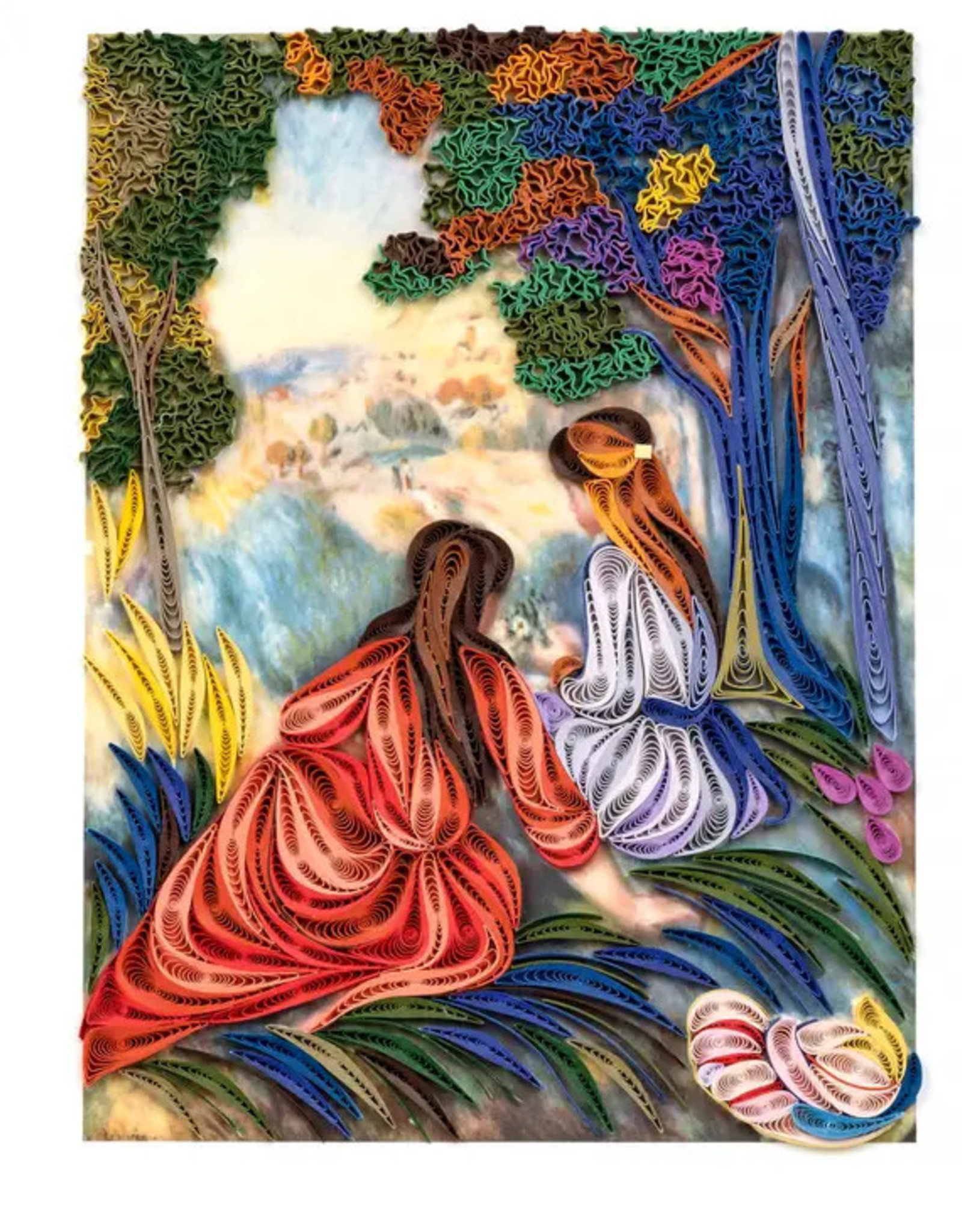 Quilling Card In The Meadow, Renoir - Artist Series