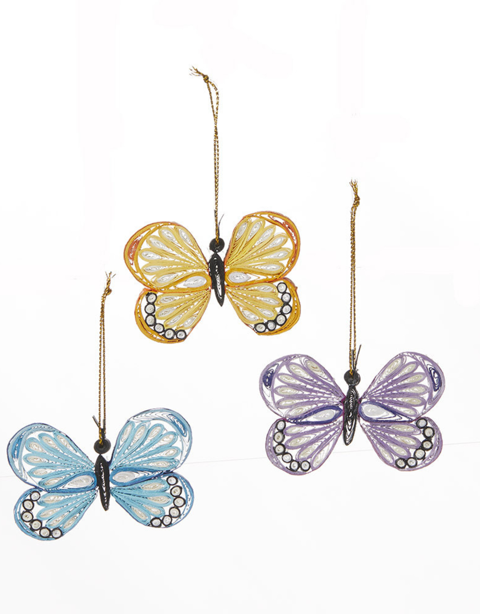 Serrv Quilled Butterfly Ornaments