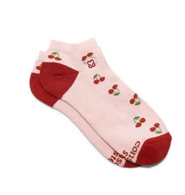 Conscious Step Ankle Socks that Support Self-Checks (Cherries)