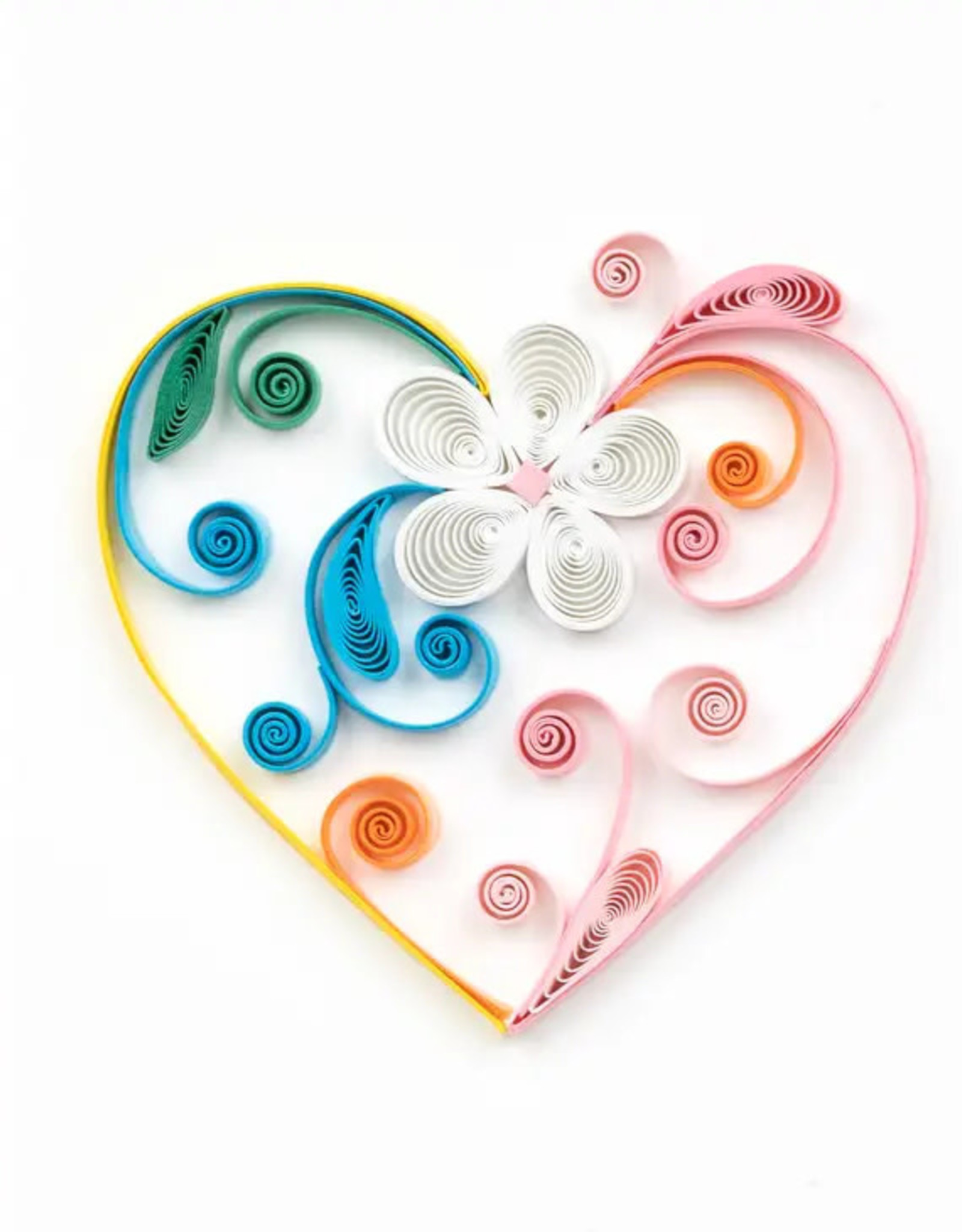 Quilling Card Quilled Colorful Hearts Gift Enclosure Mini Card