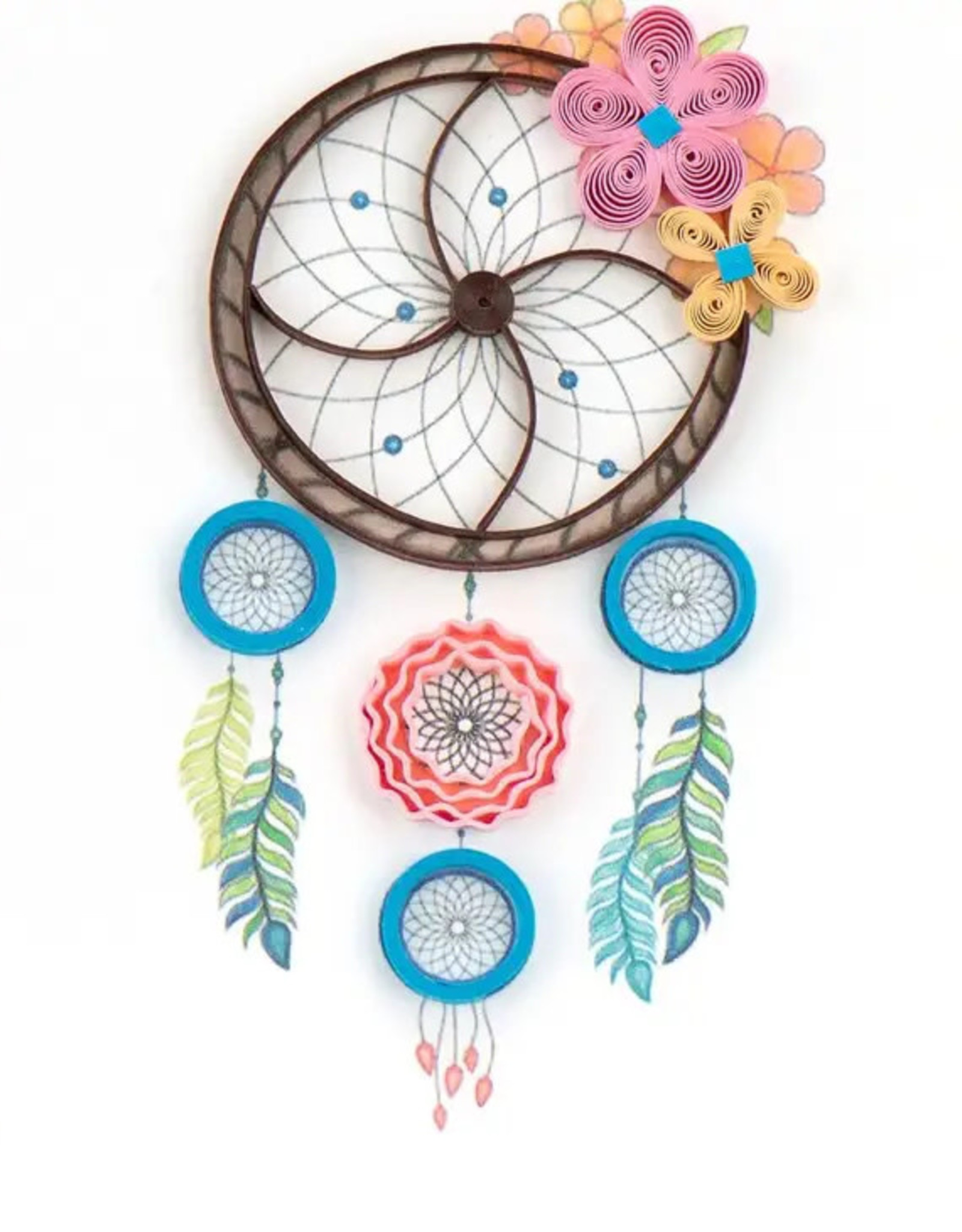 Quilling Card Quilled Dream Catcher Gift Enclosure Mini Card