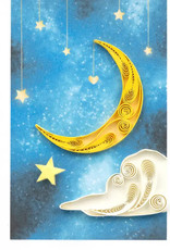 Quilling Card Quilled Moon and Stars Gift Enclosure Card