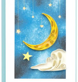 Quilling Card Quilled Moon and Stars Gift Enclosure Card