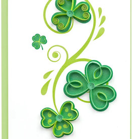 Quilling Card Quilled Shamrocks Gift Enclosure Mini Card