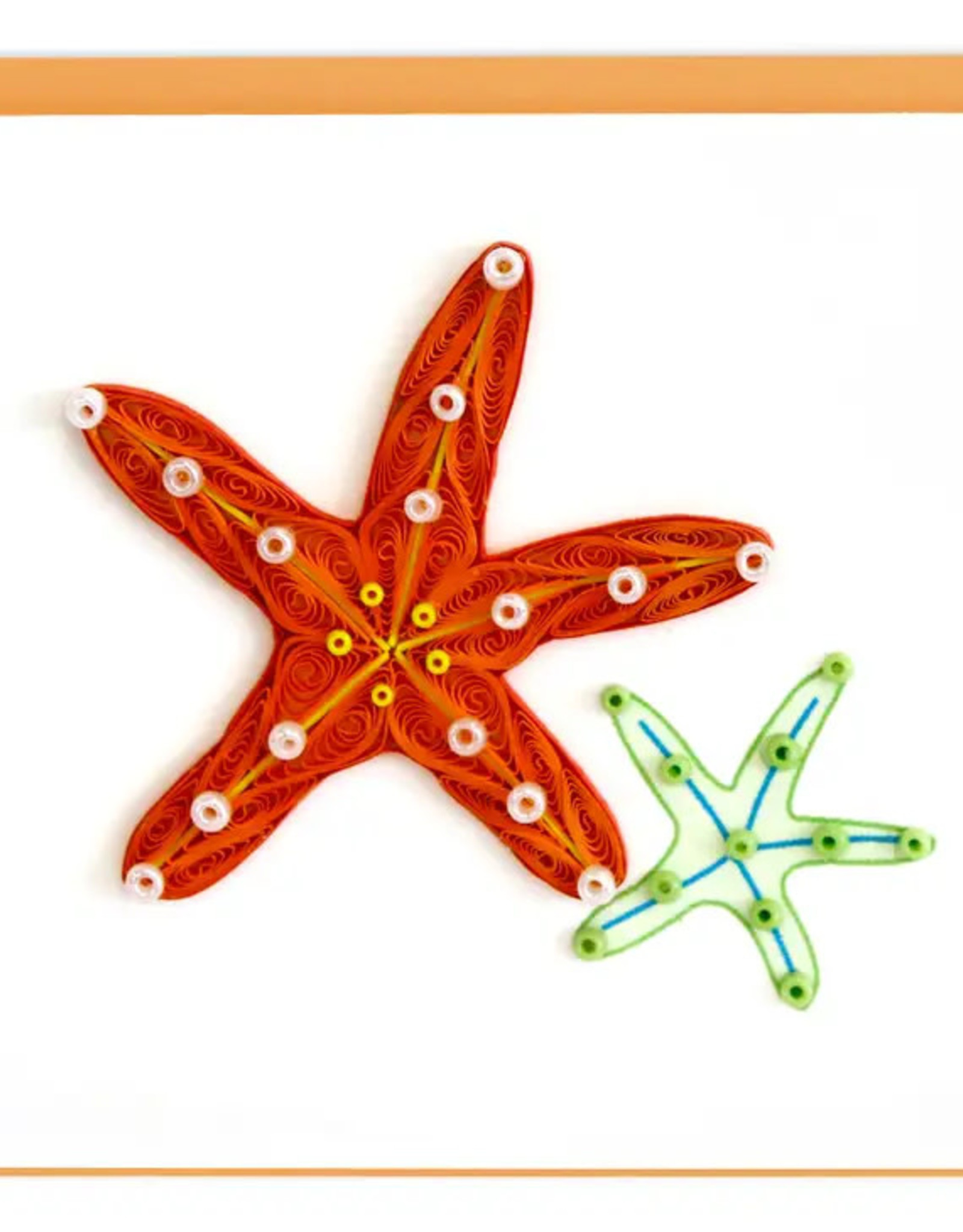 Quilled Two Starfish Gift Enclosure Mini Card - Bunyaad Quilled Two Starfish Gift Enclosure Mini Card - Bunyaad