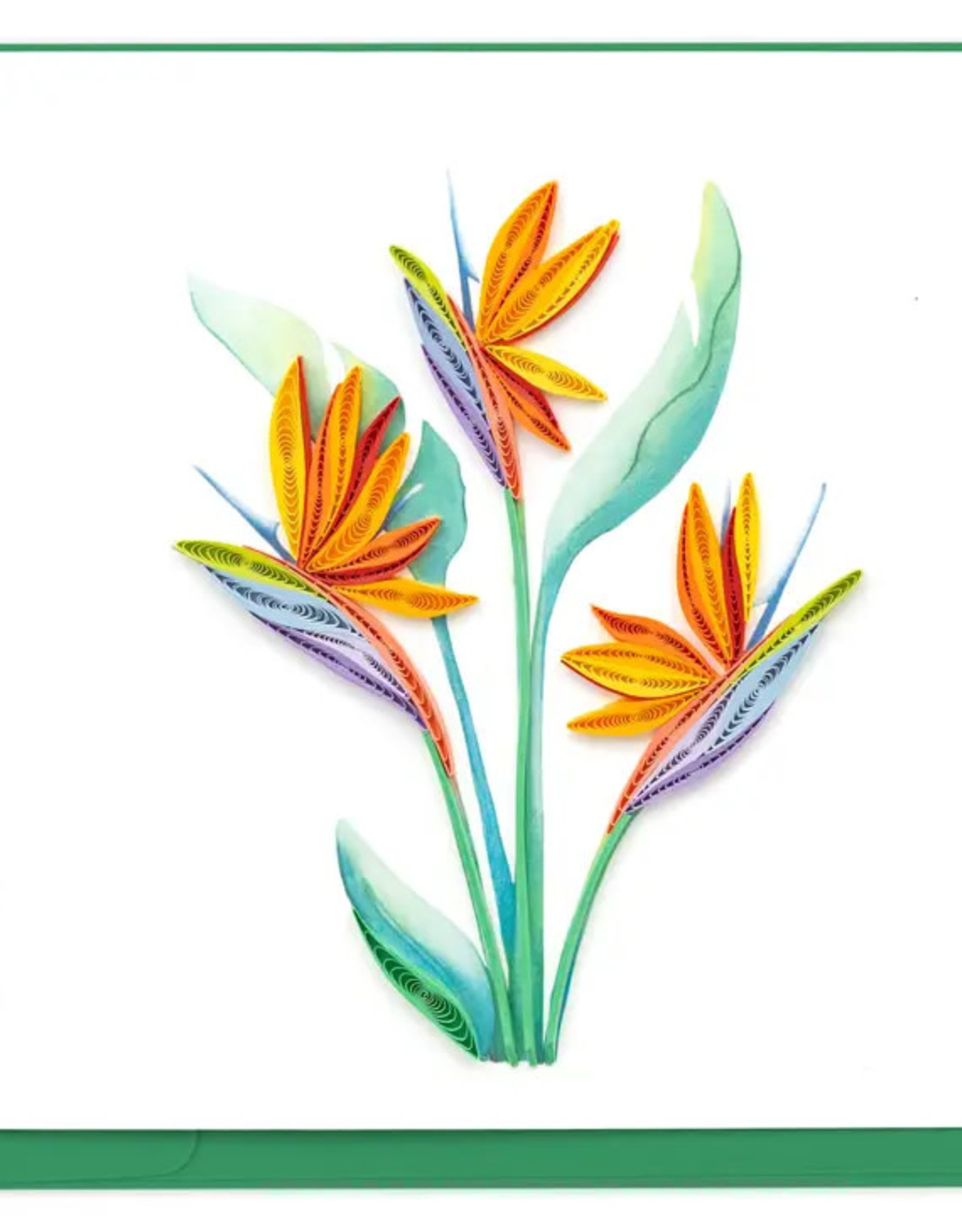 Quilling Card Quilled Whimsical Bird of Paradise Greeting Card