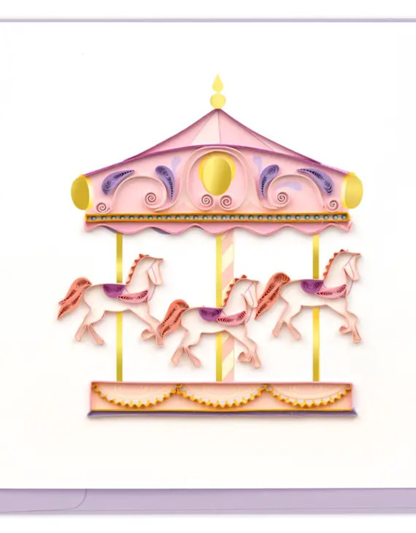 Quilling Card Quilled Carousel Greeting Card