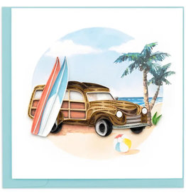 Quilling Card Quilled Classic Surf Car Greeting Card