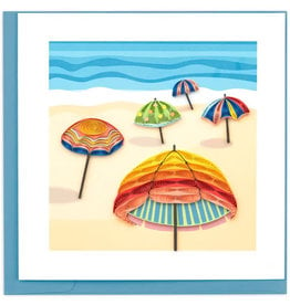 Quilling Card Quilled Beach Umbrellas Greeting Card