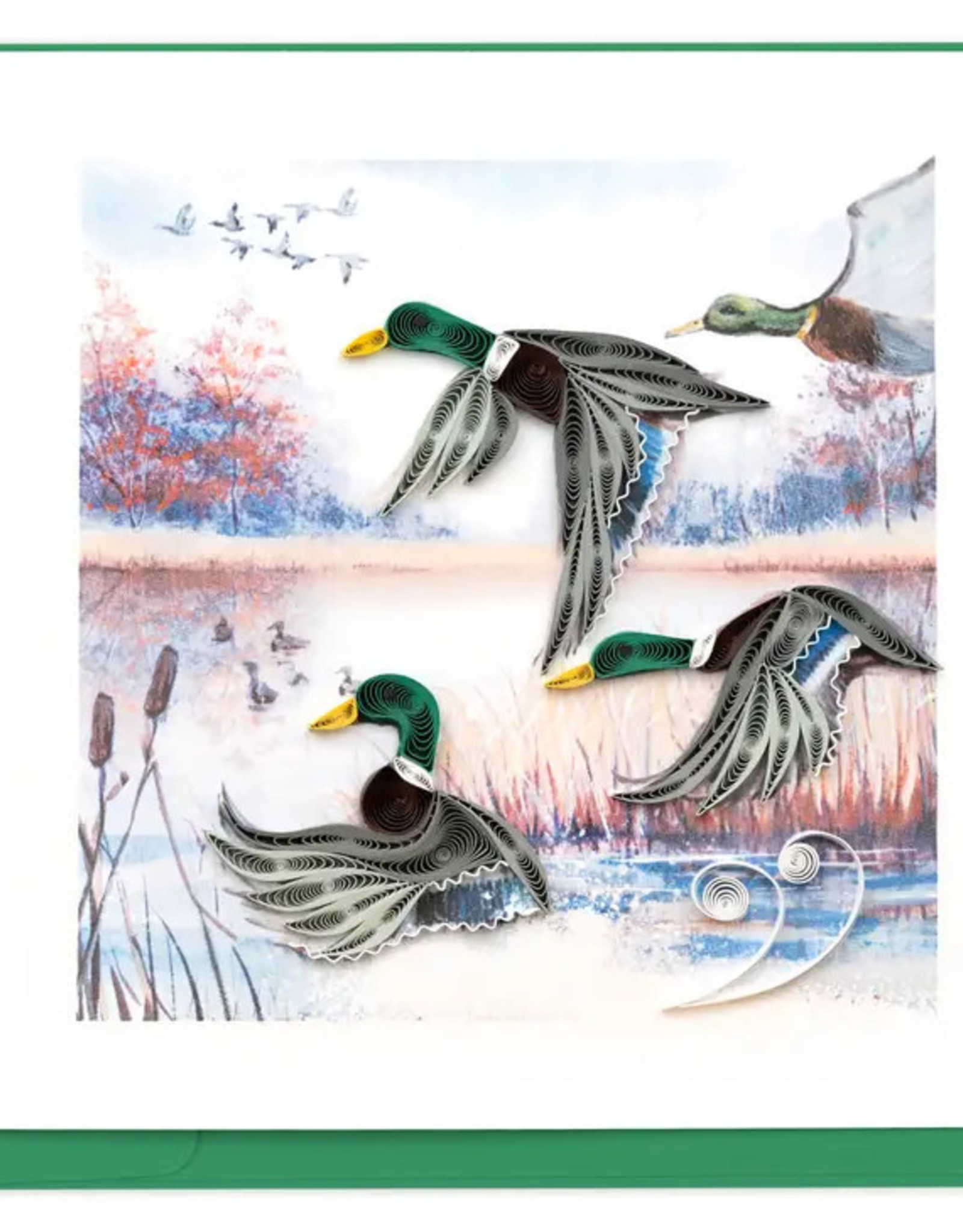 Quilling Card Quilled Duck Migration Greeting Card